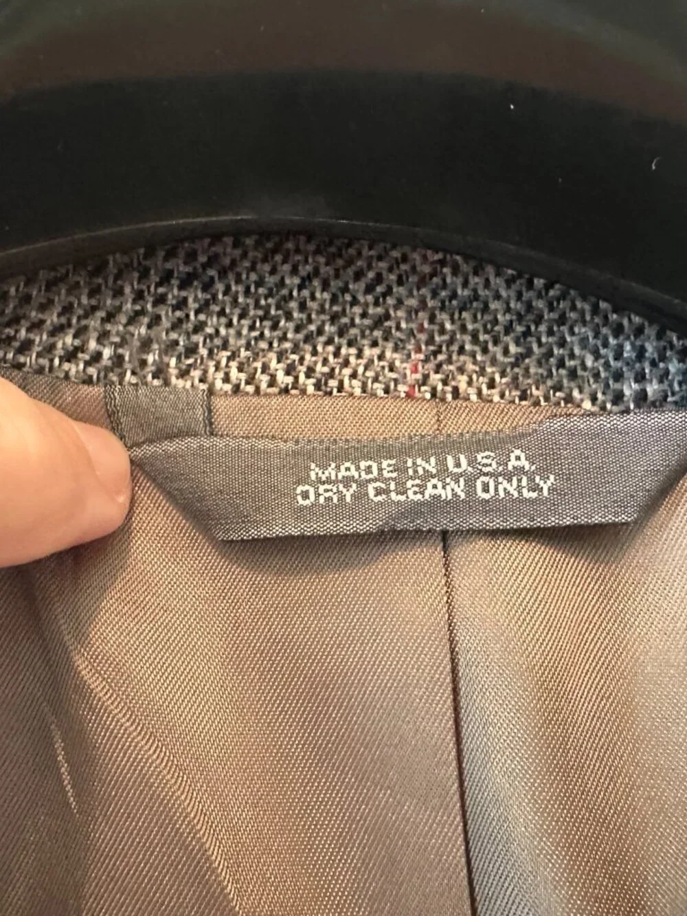 Haggar Men's Blazer, Gray Wool Tweed, Size 48R
